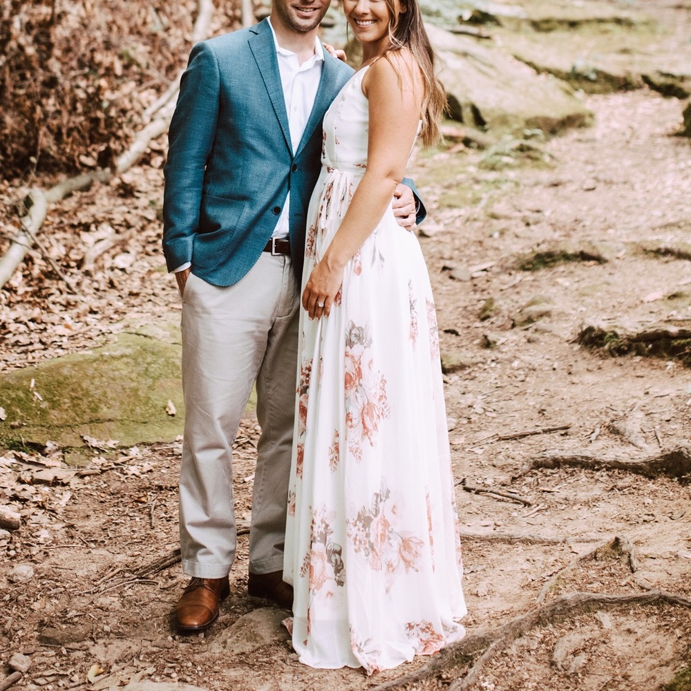 Lulu white floral maxi dress